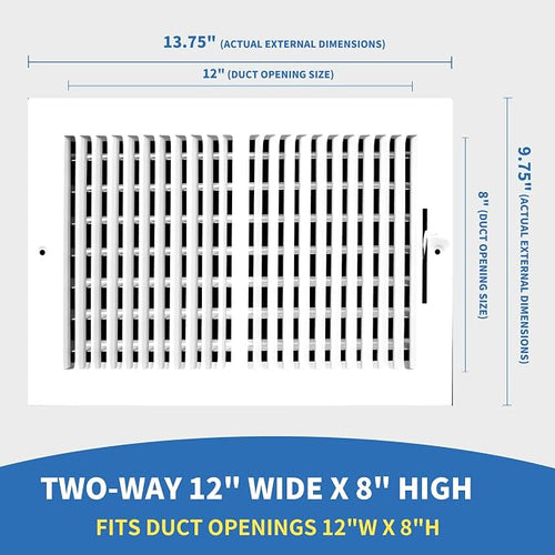 12x8 Vent Register, Vent Covers - Image 2