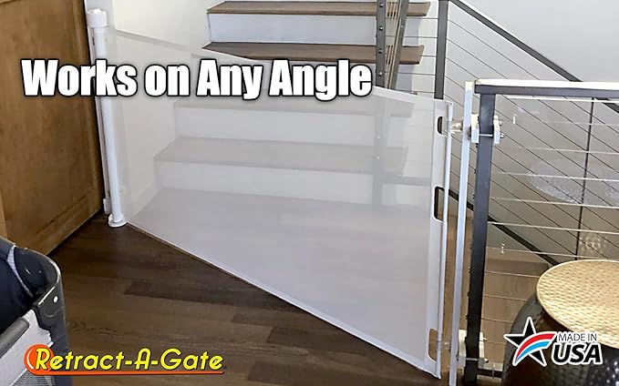 Retract-A-Gate 72" White: The Original and only Made in USA Retractable Baby - Image 3