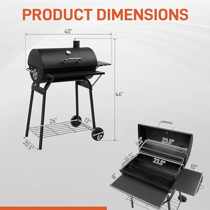 Outvita Barrel Charcoal Grill - Image 5
