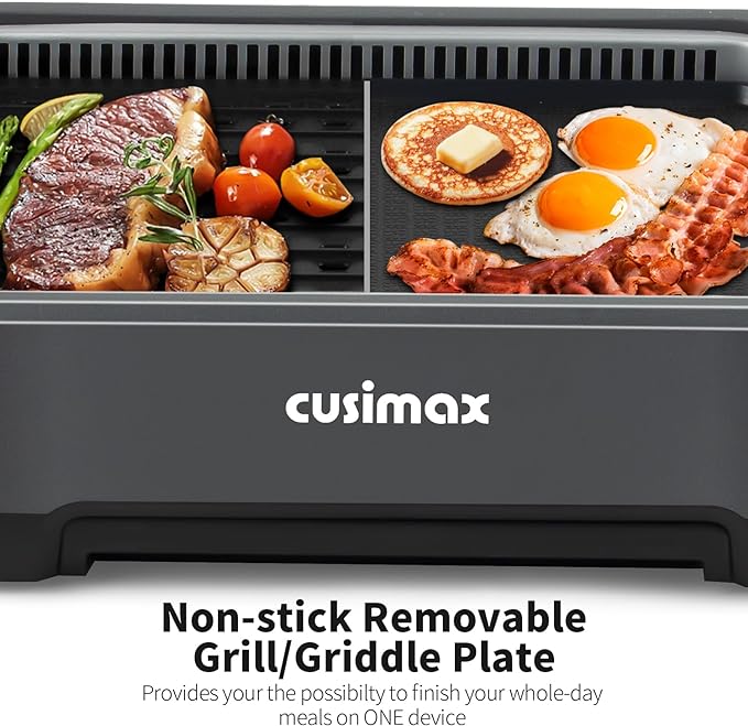 CUSIMAX Smokeless Grill, Electric Indoor Grill, 1500W Korean BBQ Grill - Image 2