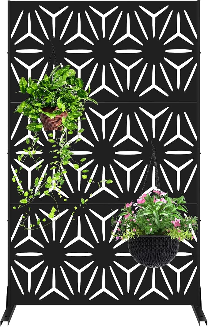 72" H×48" W Metal Privacy Screen, Outdoor Indoor Privacy Screens by Meyoppm
