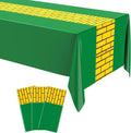 3 Pcs Yellow Brick Runner Tablecloth 54 x 108 Inch Brick Wall Backdrop Green by Fanfanwin