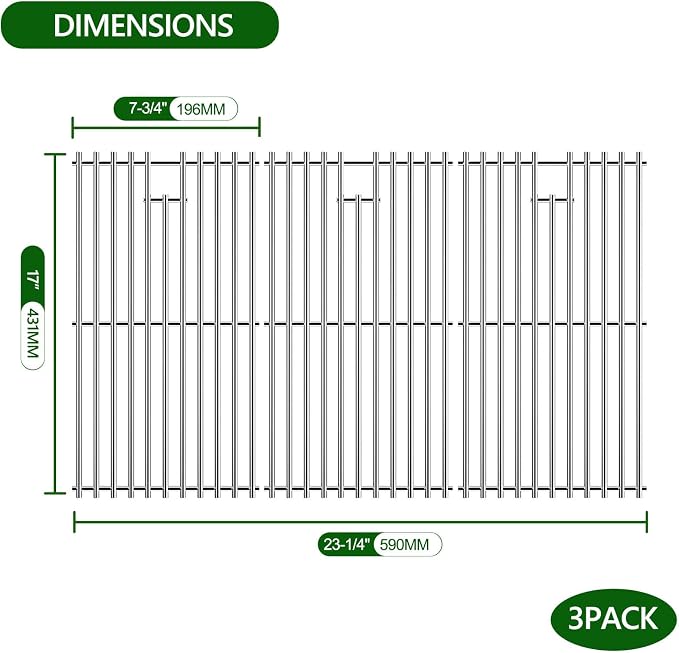 17" Stainless Steel Cooking Grates - Image 2