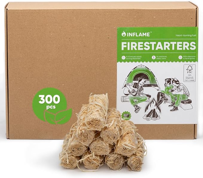 Inflame Fire Starters 300 pcs Fire Starters by INFLAME