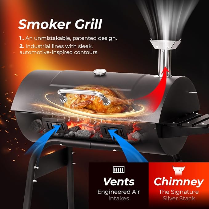 Outvita Barrel Charcoal Grill - Image 5