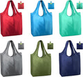 BeeGreen Colorful Reusable Grocery Bags 6 Pack, Heavy Duty Totes by BeeGreen