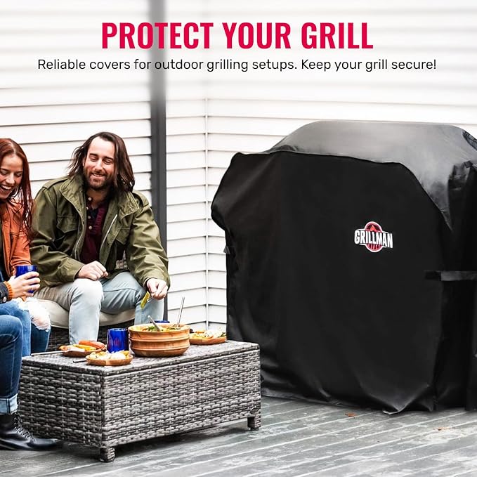 Grillman Grill Cover, BBQ Outdoor Grill Covers, Gas Grills, Waterproof - Image 2