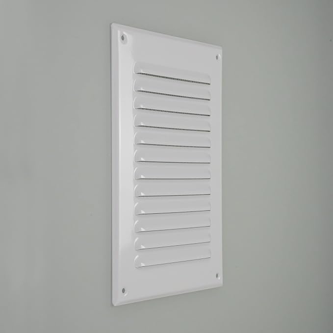Square Ventilation Grille / 5" x 7" Inch Inside Measurement/White Metal Air - Image 6