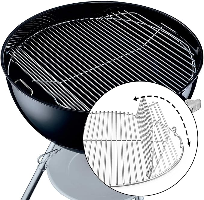 Hinged Cooking Grate for 22” Charcoal Grill, Round Charcoal Grate for Weber 7436 - Image 6