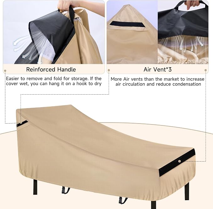 NEVERLAND Waterproof Patio Lounge Chair Cover, Outdoor Chaise Lounge Covers - Image 6
