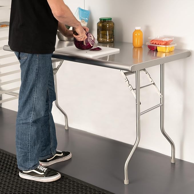 HARDURA Folding Stainless Steel Table 30X48 Inches - Image 4