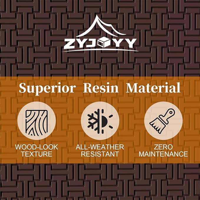 ZYJOYY 90 Gallon Resin Deck Box, Weatherproof Outdoor Storage Box - Image 6
