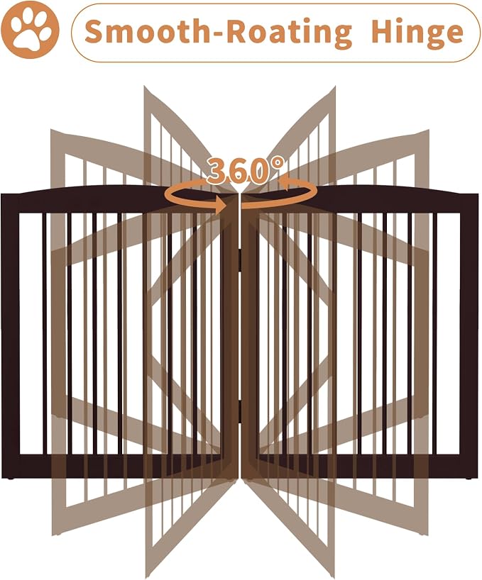 Freestanding Dog Gate with Door, Pet Gate - Image 5