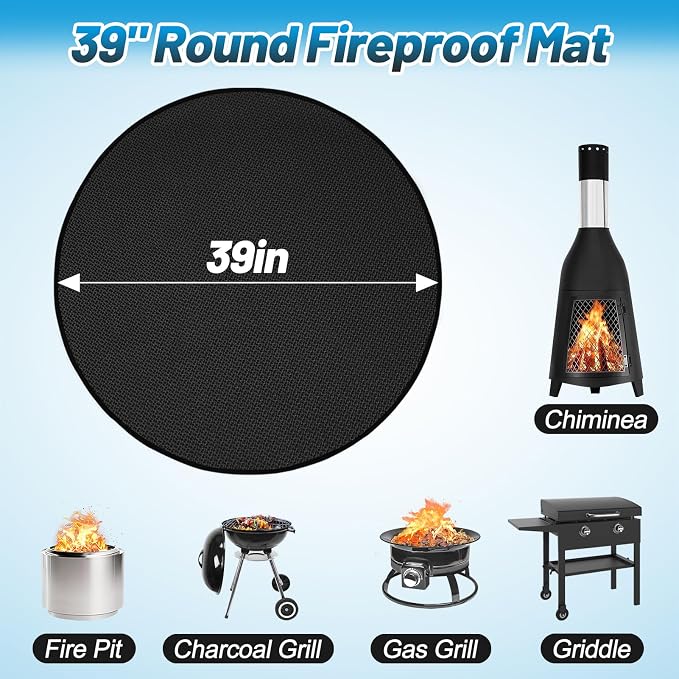 Apipi 39'' Fire Pit Mat Compatible - Image 5