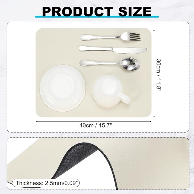uxcell Silicone Mats for Kitchen Counter, 15.7" x 11.8" Non-Slip Countertop - Image 2