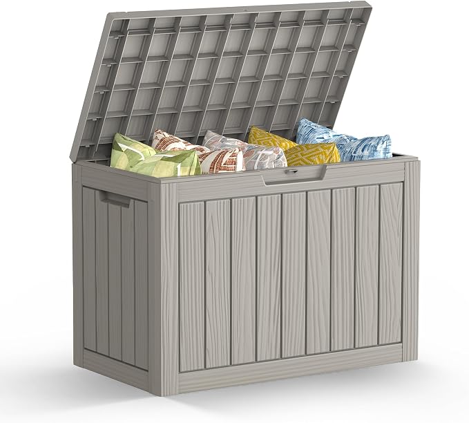 Mars Villa 45 Gallon Deck Box, Waterproof Weatherproof and UV Resistant Resin by MarsVilla