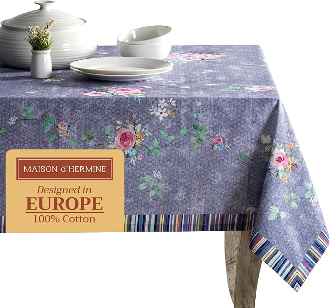 Maison d' Hermine Table Cloth Rectangle Table 100% Cotton 60 x 120 Inches by MaisondHermine