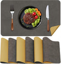 BLESWIN Faux Leather Placemats, PU Dining Table, Waterproof and Oil Resistant by BLESWIN