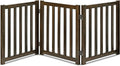 LZRS 3-Panel Wooden Free Standing Foldable Dog Gate Indoor – 24" High, by LZRSPET
