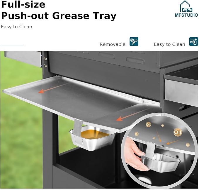 MFSTUDIO 4 Burners Propane Gas Grill and Griddle Combo - Image 5