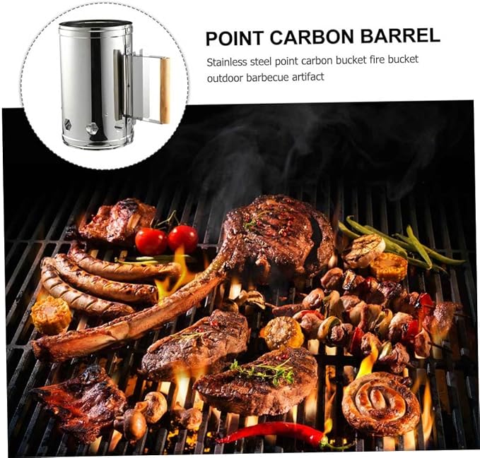 GANAZONO Quick Coal Starter Barrel BBQ Chimney Starter Grill Fire Starter - Image 4