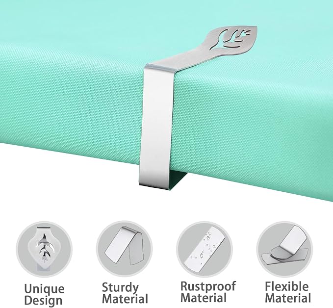 Table Cloth Holder Clips 10 Pack, Leaf Shape Picnic Tablecloth Clip Outdoor - Image 5