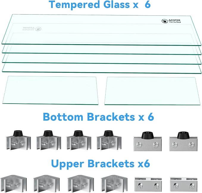 Skyflame Fire Pit Wind Guard, 53.5" x 19.5" x 6" Clear Tempered Glass Flame - Image 7