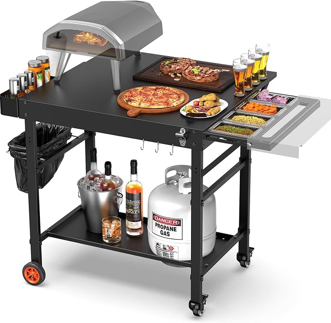Grill Table for Oon Pizza Oven Accessories, Ninja Pizza Oven Table by AOKEMAi