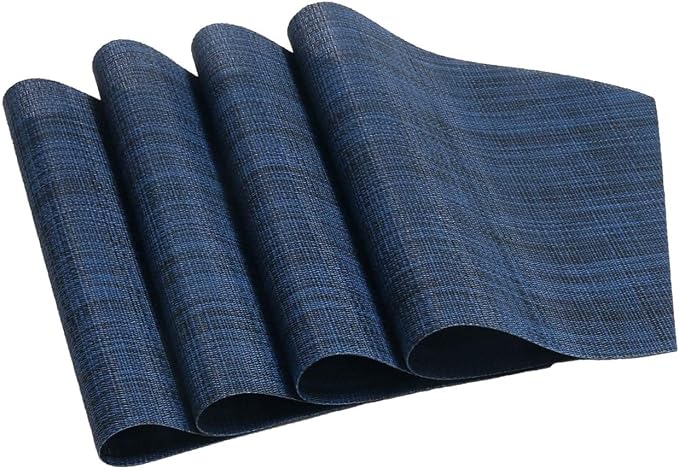 SHACOS Wedge Placemats Set of 8 Woven Vinyl Plastic Placemats - Image 6