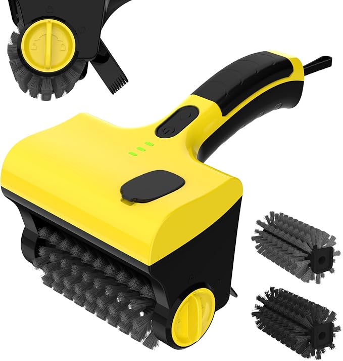 2 in 1 Electric Grill Brush, Cordless Electric Grill Cleaner by BlumWay