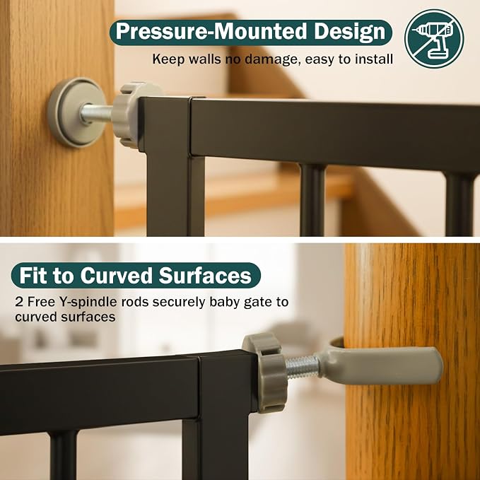 Mumeasy 36" Extra Tall Dog Gate, Auto Close Baby Gate - Image 8