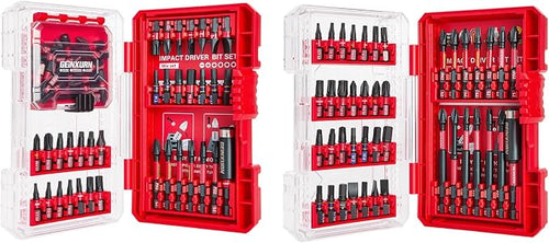 107Pieces Impact Screwdriver Bits Set, Magnetic S2 Steel by GEINXURN