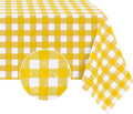 Romanstile Square Vinyl Tablecloth, 100% Waterproof Buffalo Gingham Plastic by Romanstile