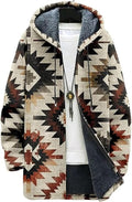 Men's Hooded Sweater Coat Knit Fleece Lined Long Cardigan Jacket by Unknown