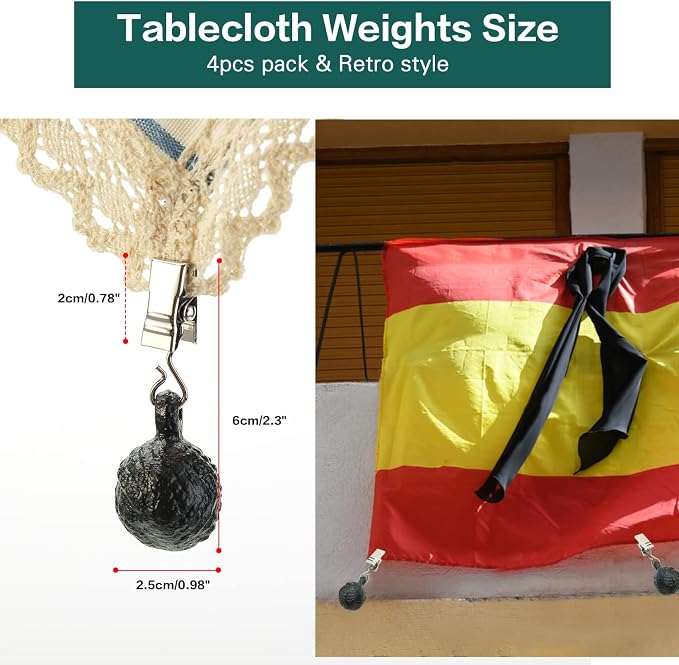 Sungmor Cast Iron Heavyweight Tablecloth Weights - Image 5