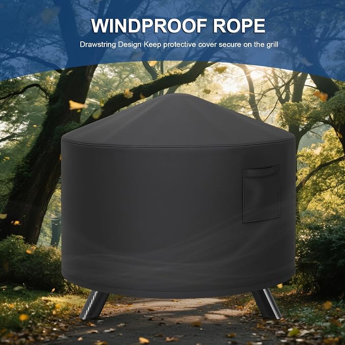 Fire Pit Cover, 34 Inch Round Fire Pit Cover - Image 7