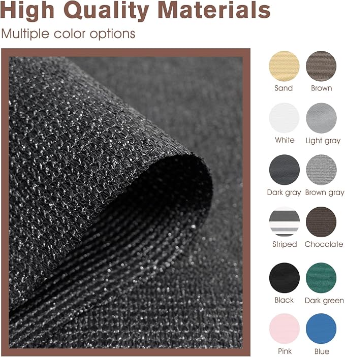 SUNNY GUARD Customized 2'6''x31' Black Balcony Privacy Screen, 90% Shade - Image 5