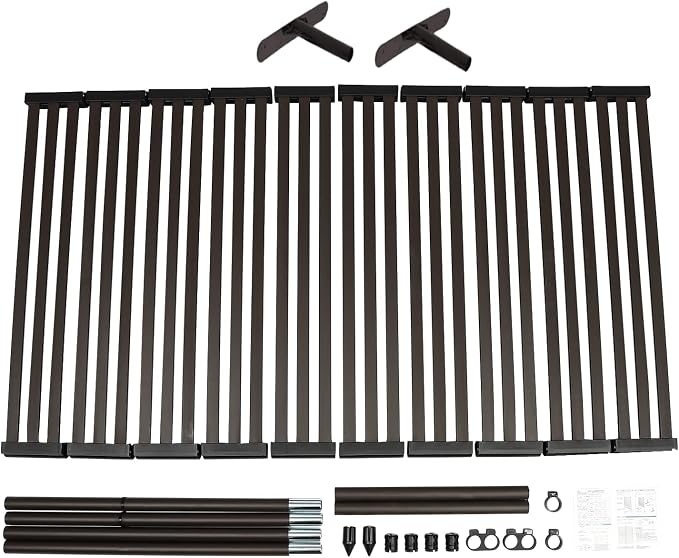 Metal Outdoor Privacy Screen, Freestanding Outdoor Divider Decorative Privacy - Image 4