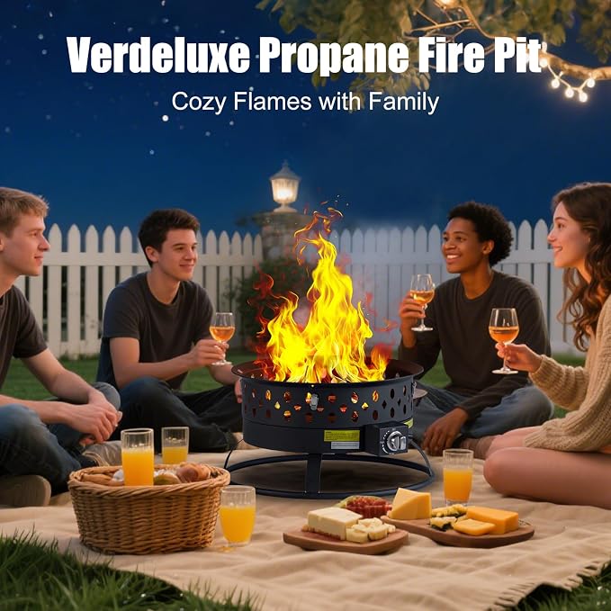 22 Inch Portable Propane Fire Pit, Gas Fire Pit - Image 3