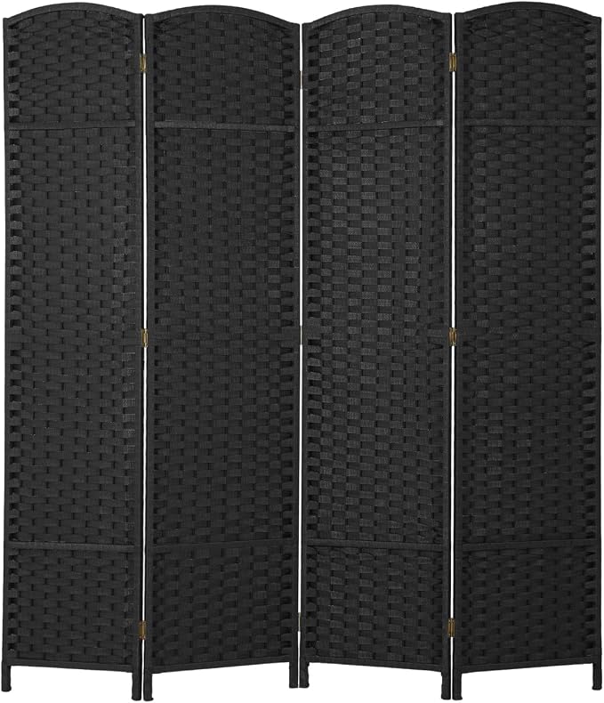 FDW Room Divider 4 Panel Screen 5.6 Ft Tall Partition Privacy Screens Folding by FDW