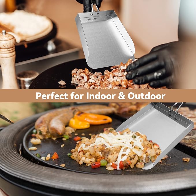 Stanbroil Stainless Steel Griddle Mover Smash Burger Food Shovel Grill Spatula - Image 5