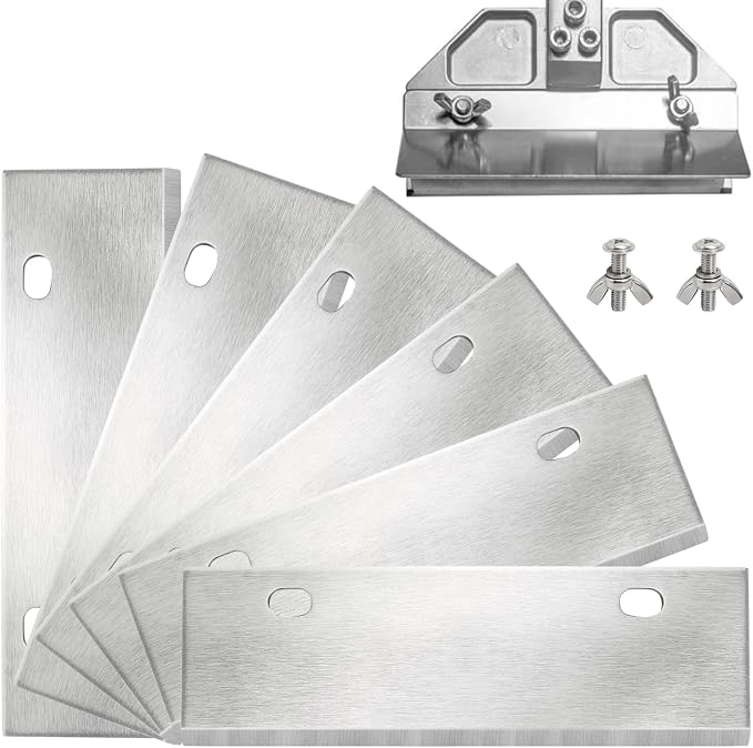 6" Stainless Steel Griddle Scraper Blades 6 Pack, Razor Sharp Grill Scraper by Unknown