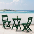 Costaelm Paradise 3-Piece Outdoor HDPE Folding Patio Bistro Table and Chairs by Costaelm