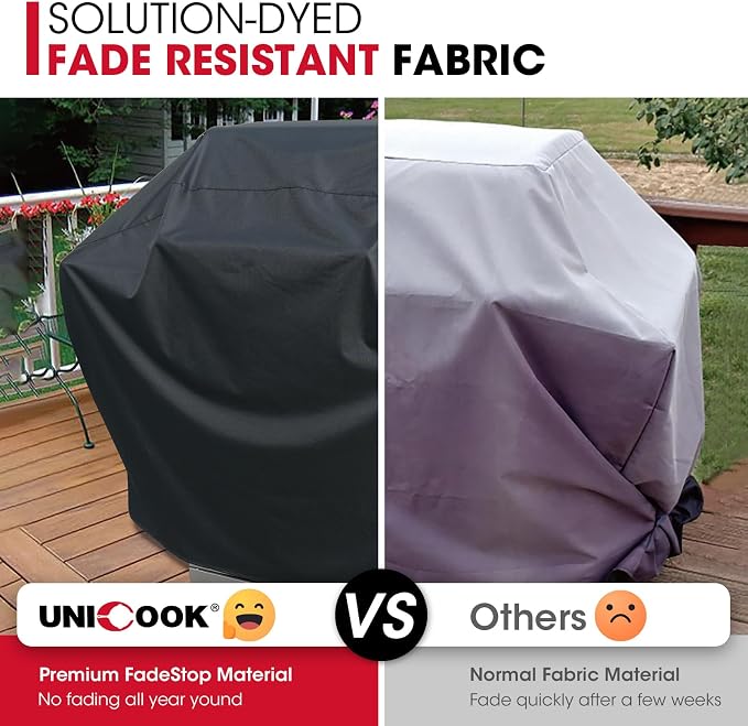 Unicook Grill Cover 55 Inch for Outdoor Grill, Heavy Duty, Waterproof, Fade - Image 4