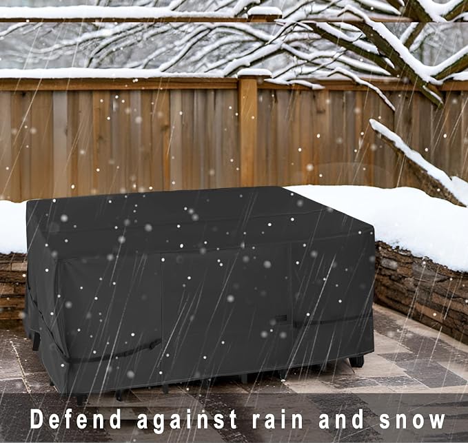 NettyPro Patio Table Cover Rectangular 88 x 60 Inch, Waterproof Outdoor - Image 4