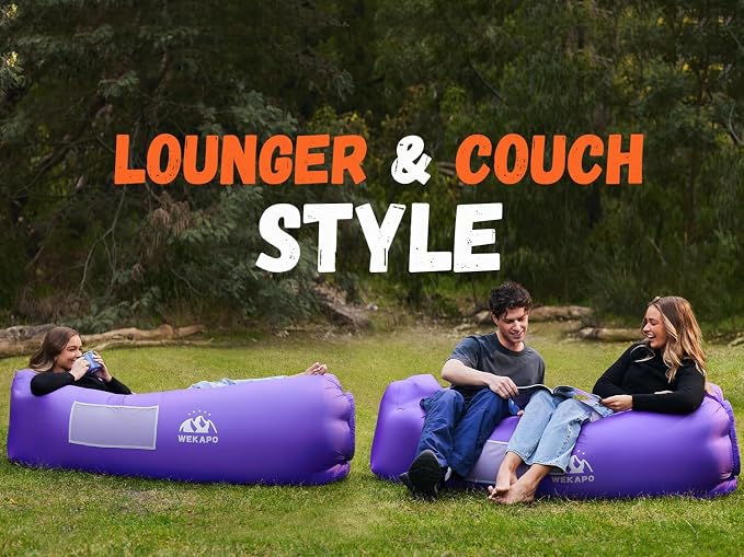 WEKAPO Inflatable Sun Lounger, Air Sofa, Waterproof and Leak-Proof, Picnics and - Image 7