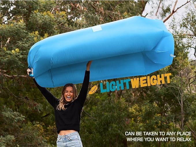 WEKAPO Inflatable Sun Lounger, Air Sofa, Waterproof and Leak-Proof, Picnics and - Image 3