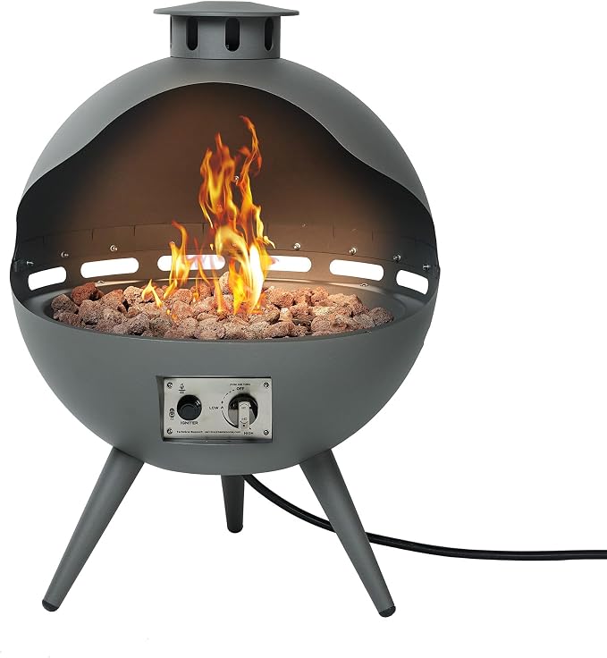 24-Inch Chimenea Outdoor Gas Fireplace, 000 BTU Propane Fire Pit by BAIDEHOME