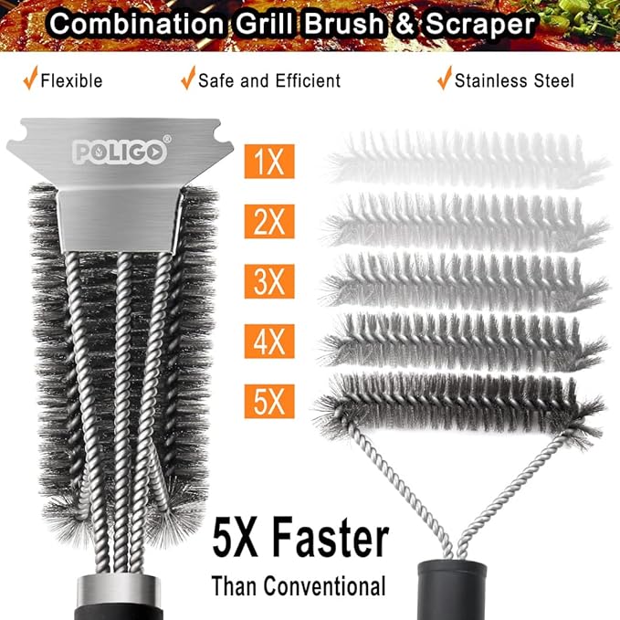 POLIGO Safe Grill Brush and Scraper - Image 8