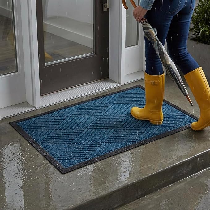 Ecomills Deluxe Diamond Entrance Door Mat, X-Large Heavy Duty Absorbent Rubber - Image 4
